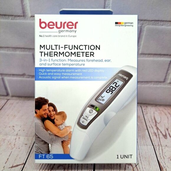 Beurer FT 65 Multi-Function Thermometer With LED Display, For Forehead/Ear/Surfa - Picture 1 of 6